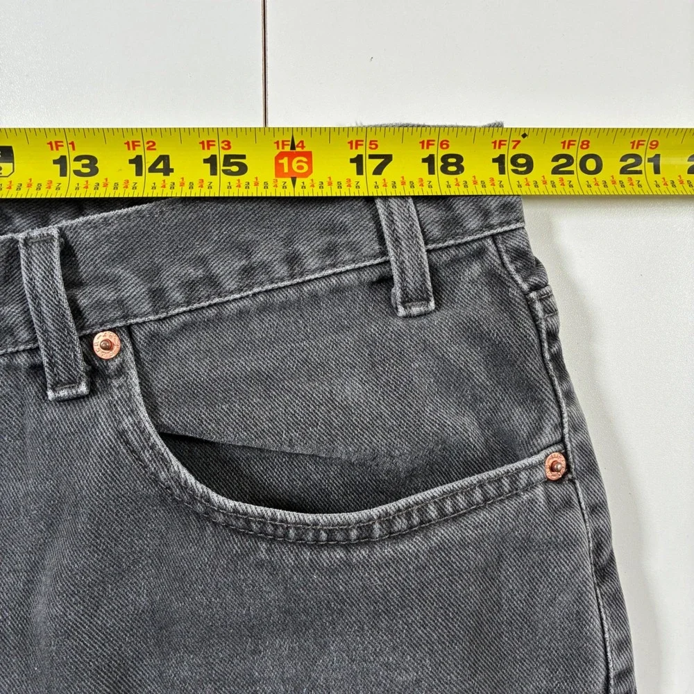 Levi's 550 Jeans 38x29 Black Faded Relaxed Tapered Denim Made in Canada‎ 40x30